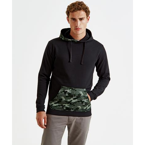 Sweatshirt à capuche homme à imprimé camouflage