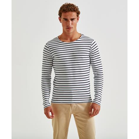T-shirt marinière « coastal » homme à manches longues
