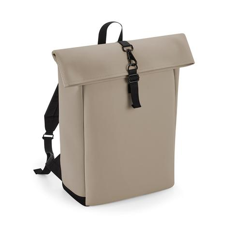 Matte PU Roll-Top Backpack