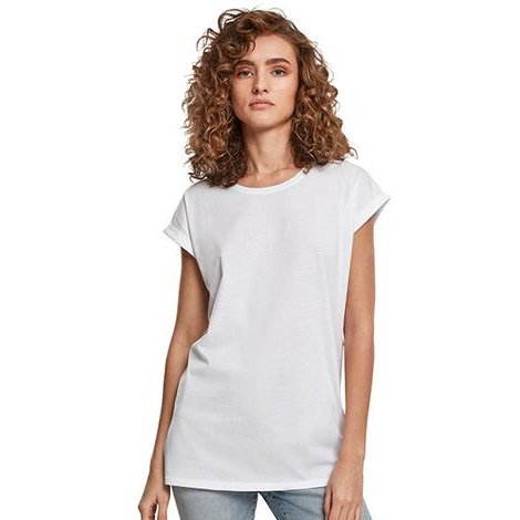 Ladies Organic Extended Shoulder Tee-BUILD YOUR BRAND