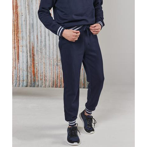 Joggers With Striped Cuffs-FRONT ROW