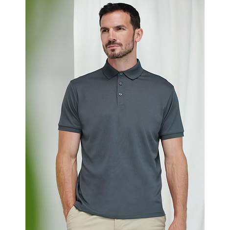 Recycled Polyester Polo Shirt-HENBURY