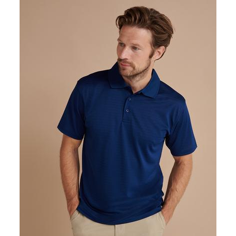 Cooltouch Textured Stripe Polo-HENBURY