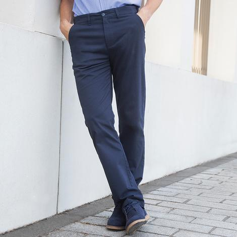 Pantalon Long chino stretch pour hommes avec taille flexible-HENBURY