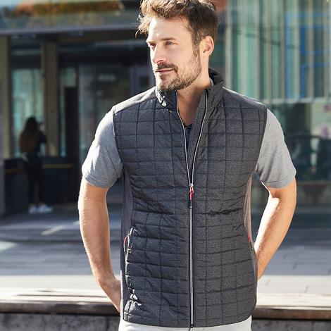Men'S Knitted Hybrid Vest-JAMES NICHOLSON