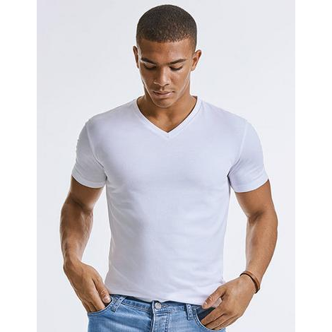 Men's Pure Organic V-Neck T-shirt-RUSSELL