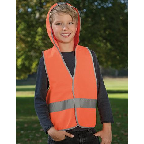 Kids` Hooded Safety Vest EN 1150-KORNTEX