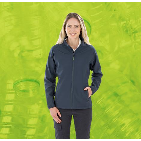 Womens Recycled 2-Layer Printable Softshell Jacket-RESULT GENUINE RECYCLED