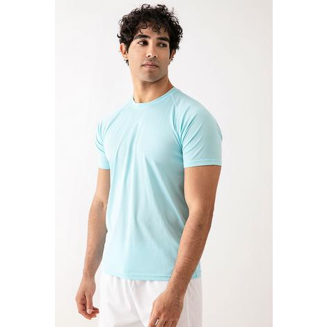 T-shirt 100% Polyester ECOTEX Adulte-Acqua Royal