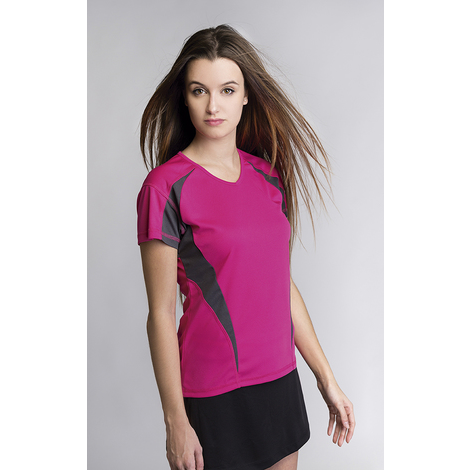 T-shirt Technique 100% polyester FITNESS WOMEN-ACQUA ROYAL