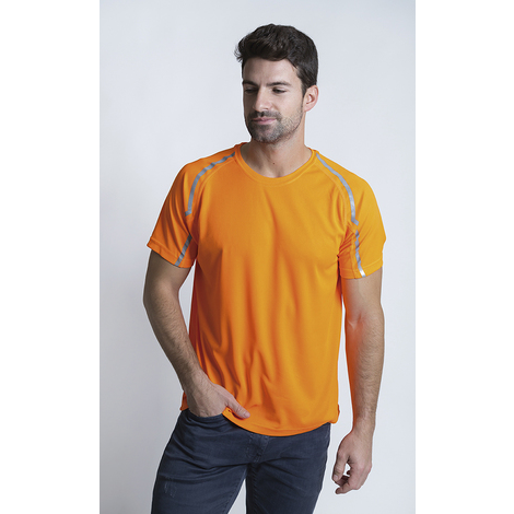 T-shirt 100% polyester REFLECTANTE ACQUA ROYAL