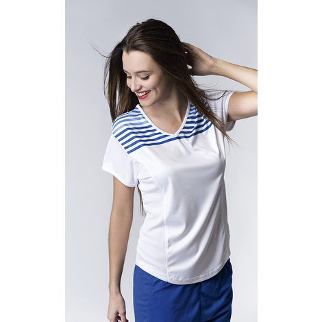 T-shirt Technique Femme JANIS 100% polyester ACQUA ROYAL