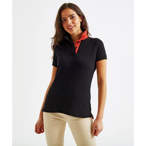 Polo contrasté femme