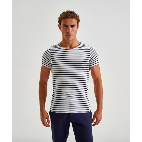 T-shirt marinière « coastal » homme à manches courtes