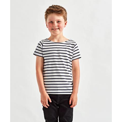 T-shirt marinière « coastal » enfant à manches courtes