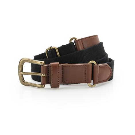 Ceinture en toile et similicuir