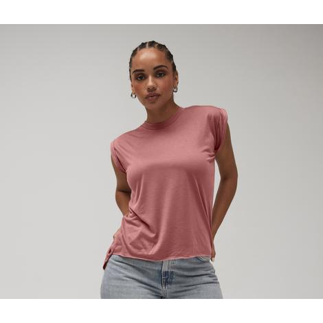 Womens Flowy Muscle T-shirt with Rolled Cuff-BELLA&CANVAS