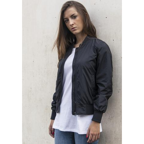 Ladies Nylon Bomber Jacket-BUILD YOUR BRAND