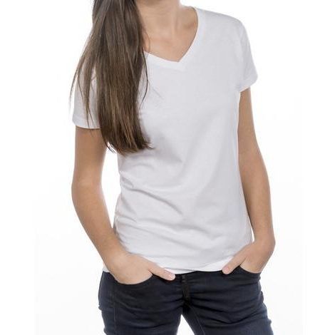 T-shirt V-NECK Women  160 Coton Peigné NO LABEL