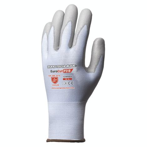 Gants EUROCUT P318 HPPE cut B 18G bleu paume enduit -COVERGUARD EUROTECHNIQUE