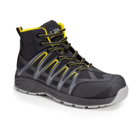 ALUNI S3 chauss sécu Haute Noir Jaune-COVERGUARD FOOTWEAR