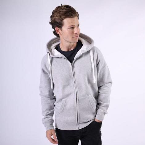 Sweat Capuche zippé contrasté peau de pêche 330 COTTONRIDGE