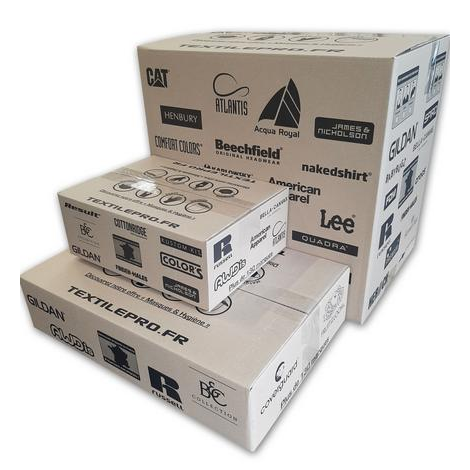 Lot de 100 cartons recyclés. Double cannelure.