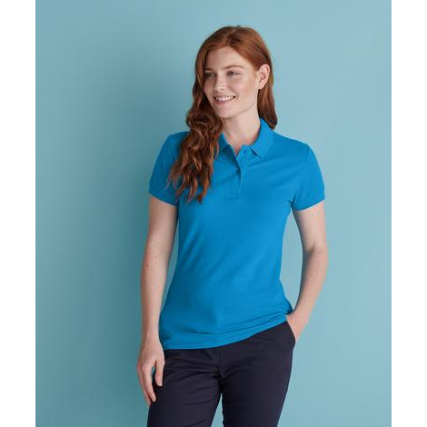 Ladies Microfine-Piqué Polo Shirt-HENBURY