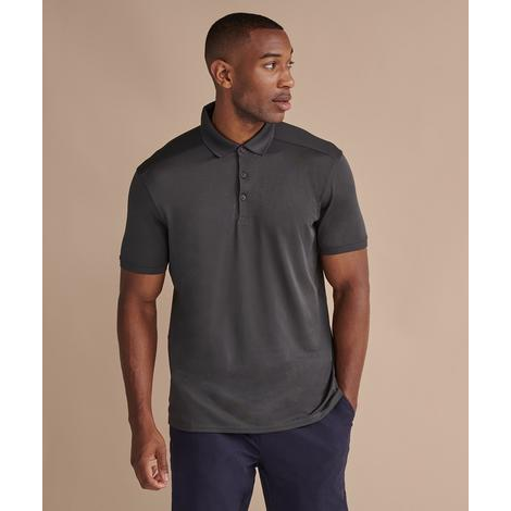 Mens Stretch Polo Shirt + Wick Finish-HENBURY