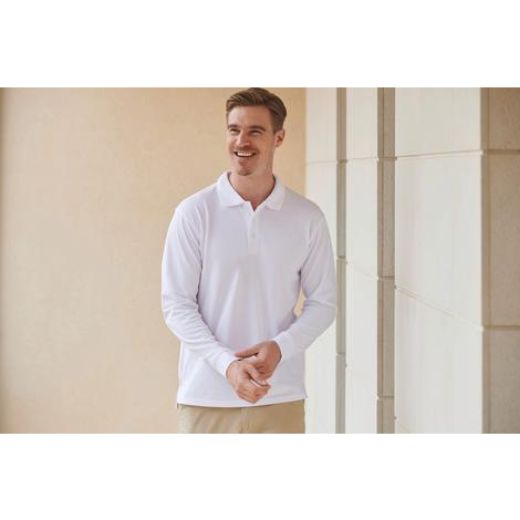 Polo à Manches Longues Coolplus pour homme-HENBURY