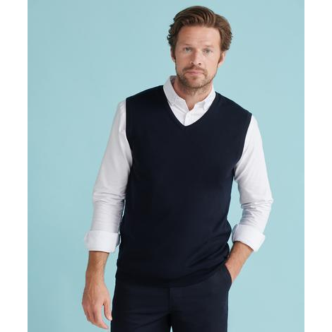 Pull col V sans manches HENBURY