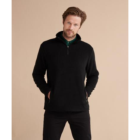 ¼ Zip Microfleece Jacket-HENBURY