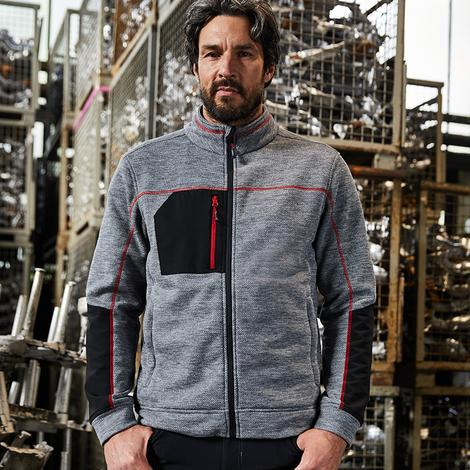 Men'S Structure Fleece Jacket-JAMES NICHOLSON