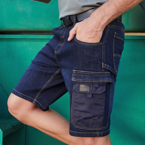 Short de travail Unisex Jeans-JAMES & NICHOLSON