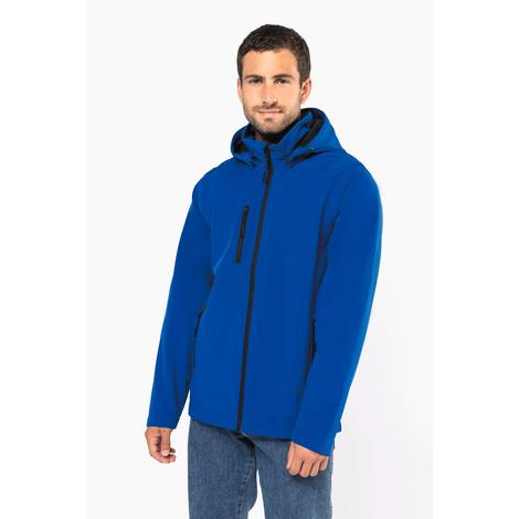 Veste Softshell 3 couches à capuche avec manches amovibles-KARIBAN