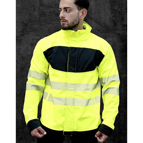 EOS Hi-Vis Workwear Softshell Jacket With Printing Area