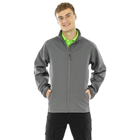 Mens Recycled 2-Layer Printable Softshell Jacket-RESULT GENUINE RECYCLED