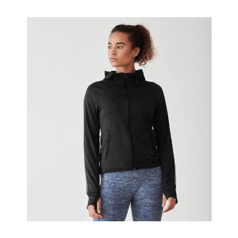 Sweat-shirt à capuche de course léger avec bande réfléchissante femme -TOMBO