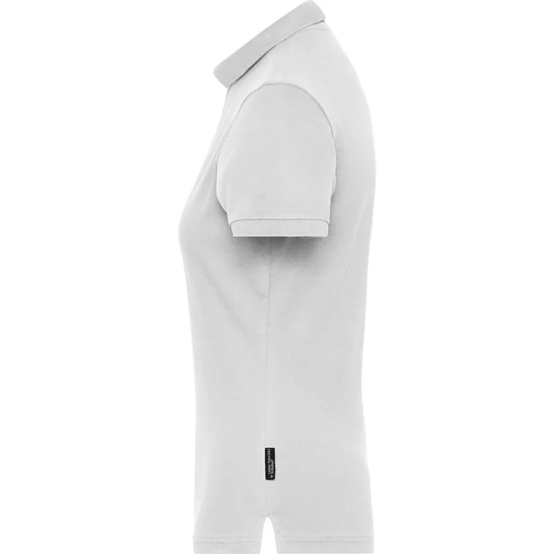 JN1805 - Polo Workwear Bio Femme\nManches Courtes\nCol Et Bas Des - Image 3