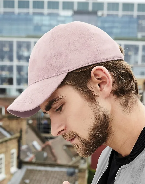 BF656 - Faux Suede 6 Panel Cap - Image 1