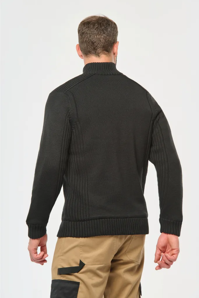 WK959 - Fleece lined cardigan-WK. Designed To Work - Image 1