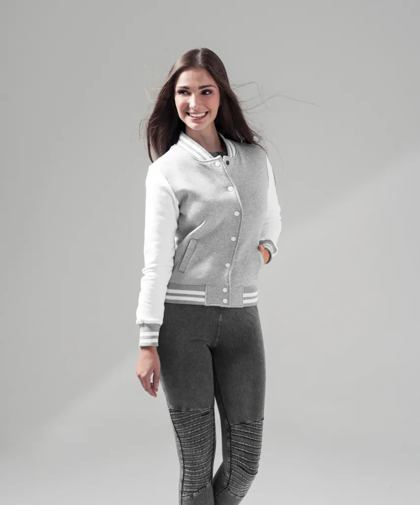 BY027 - Ladies` Sweat College Jacket - Image 1
