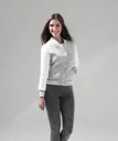 BY027 - Ladies` Sweat College Jacket - Image 1