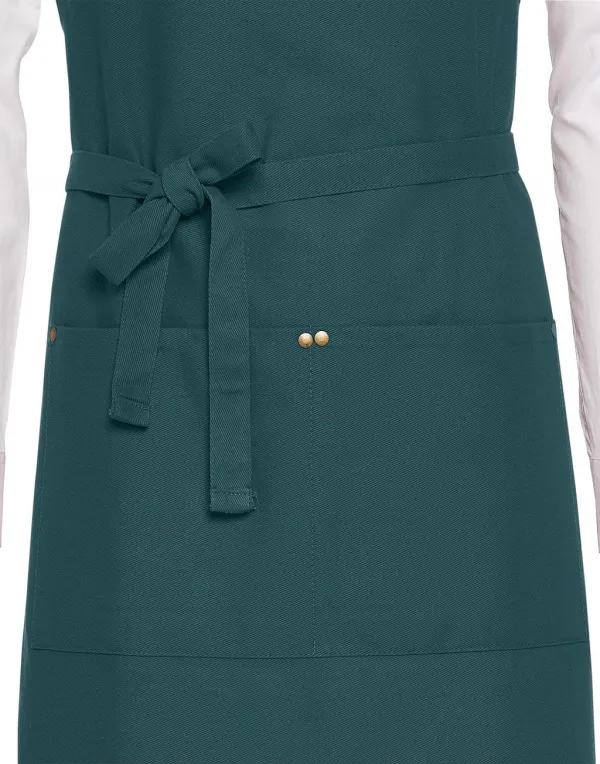 JZGJG16P-Bib - PROVENCE - Eyelets Bib Apron with Pocket  - Image 1