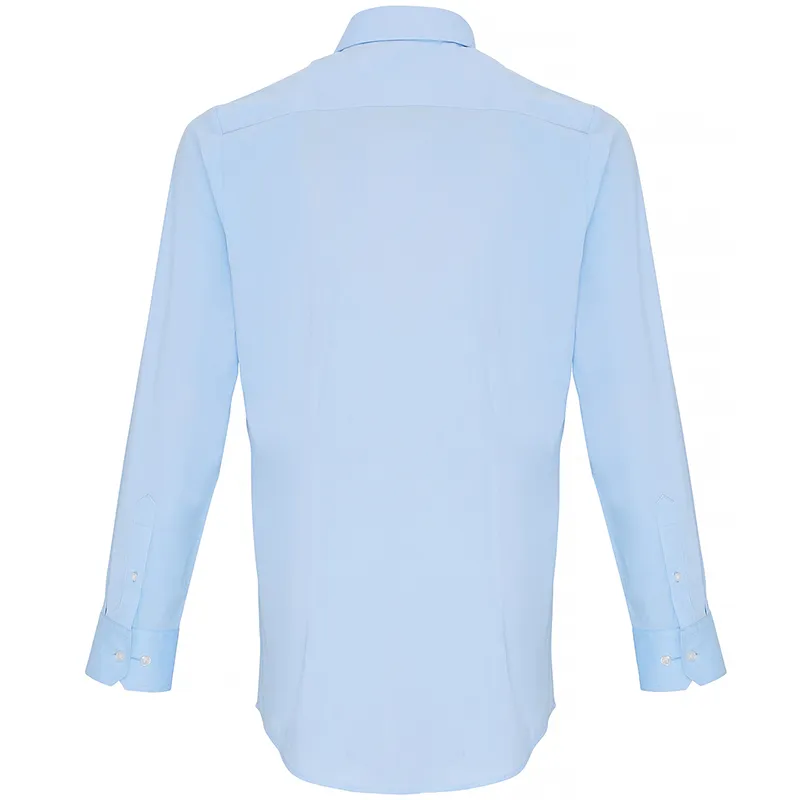 PR244 - Chemise popeline stretch en coton manches longues pour homme - Image 1