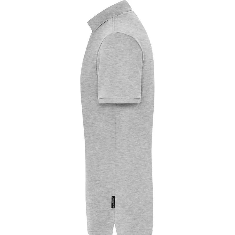 JN1806 - Polo Workwear Bio Homme\nManches Courtes\nCol Et Bas Des - Image 2