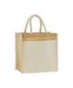 Cotton Pocket Natural Starched Jute Midi Bag-Westford Mill