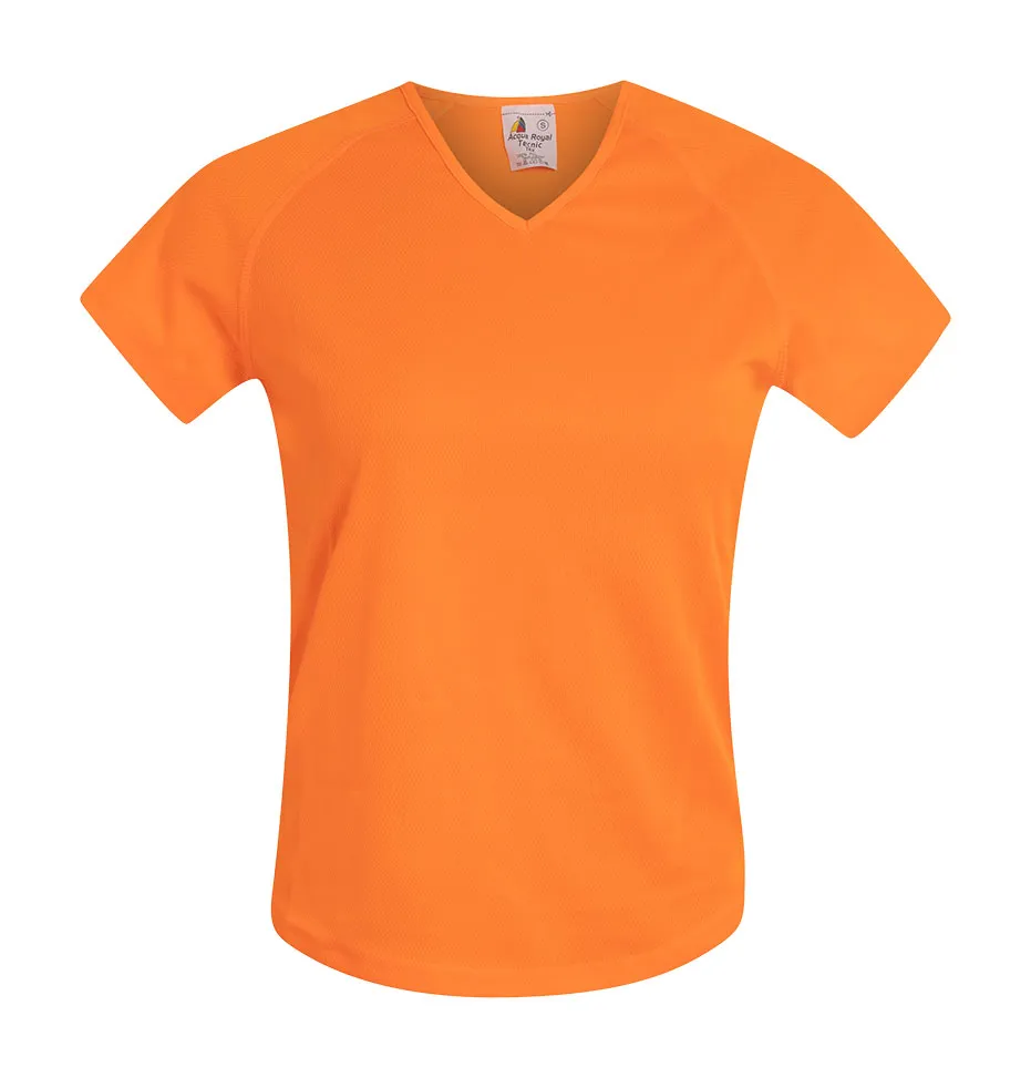 T-shirt 100% Polyester ECOTEX Femme-Acqua Royal