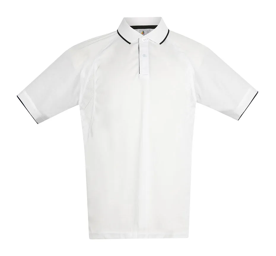 Polo Enfant Sportm. courtes 100% polyester ACQUA ROYAL