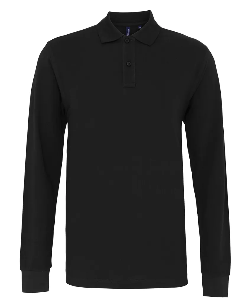 Polo coupe classique à manches longues homme